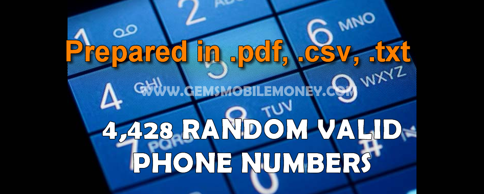 4,428 Valid Phone Numbers