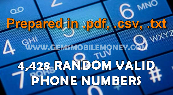 4,428 Valid Phone Numbers image